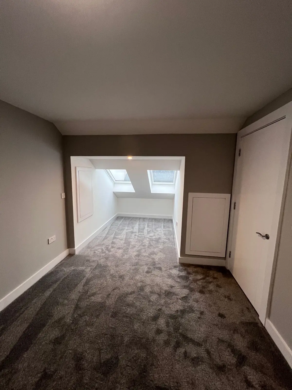 Attic bedroom looking to the rooflight bay, Dublin 13