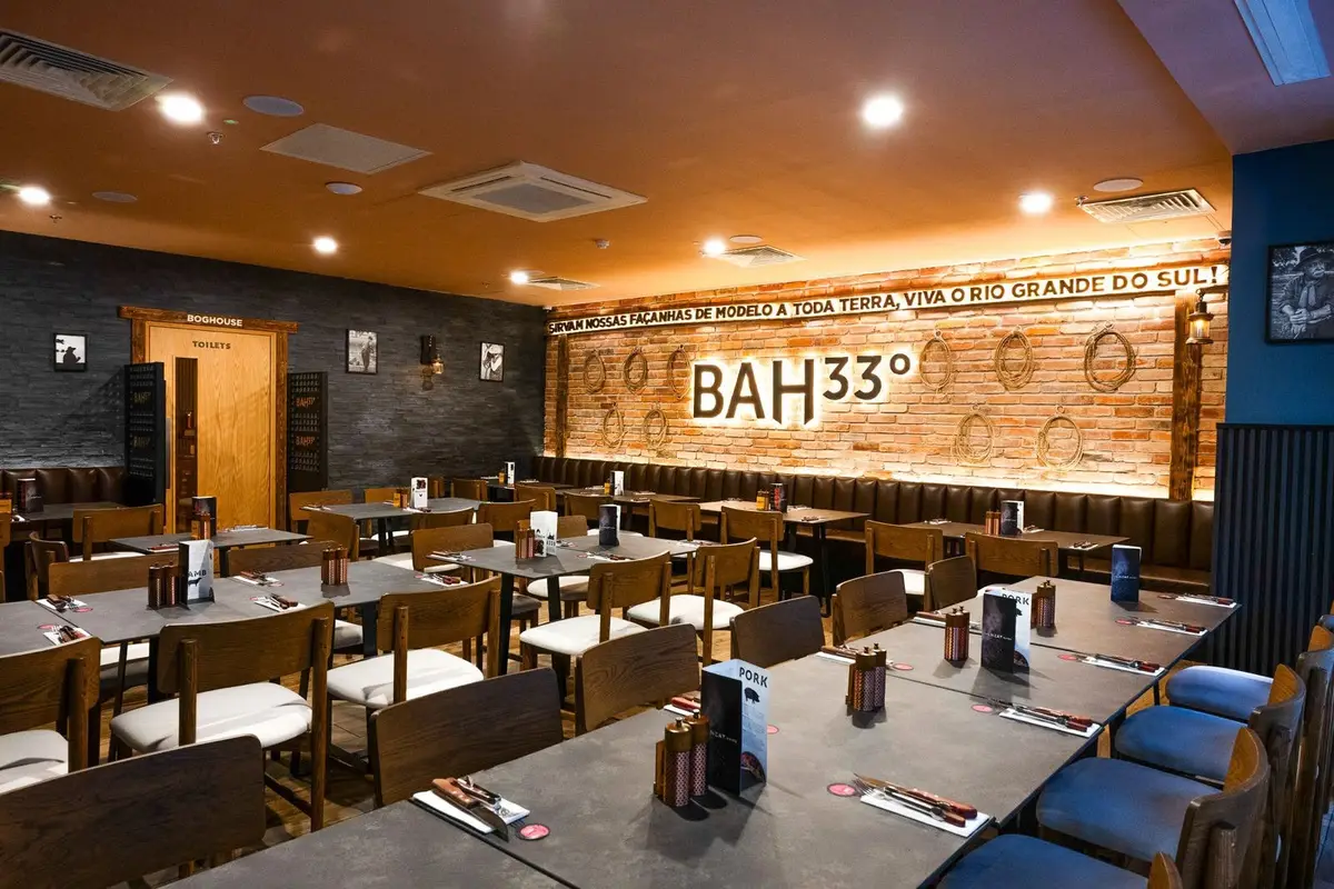 The finished brick feature wall and seating