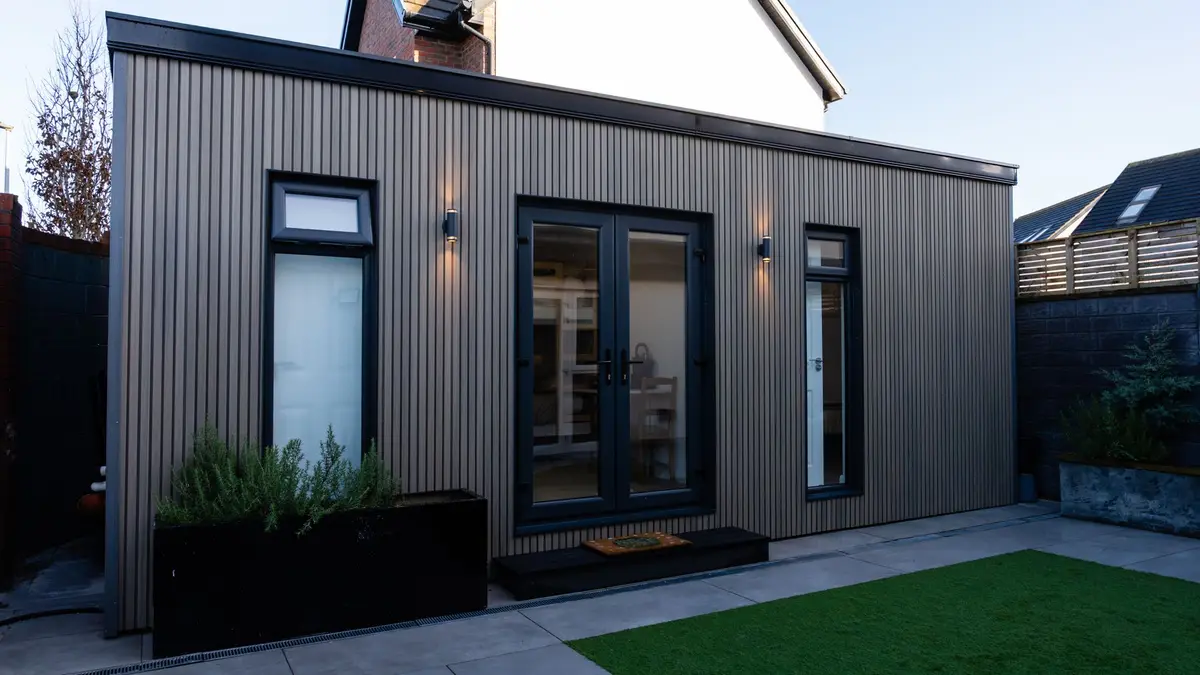 Our own garden dwelling at dusk