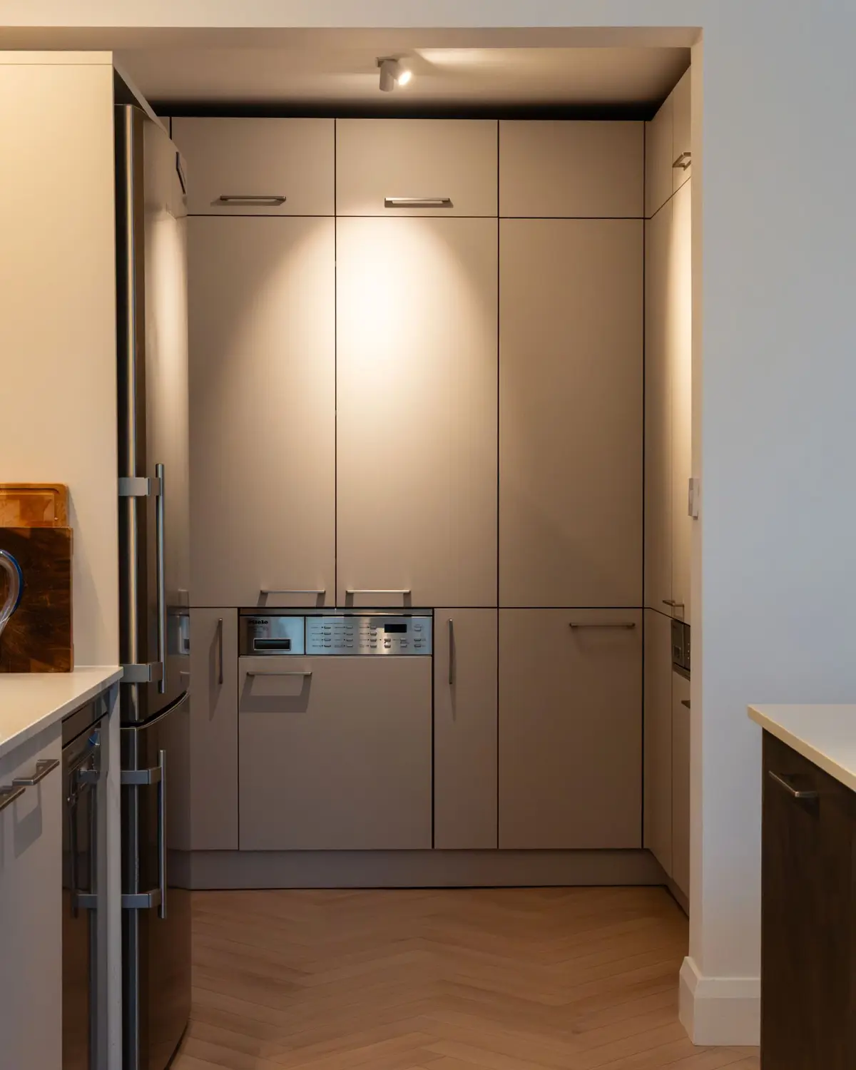 Tall kitchen units and larder