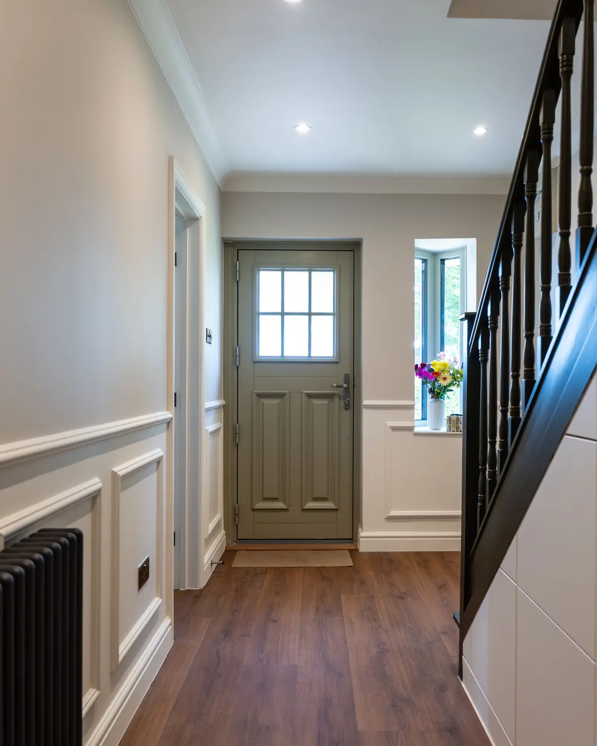 Hall with panelling and stair, Leopardstown