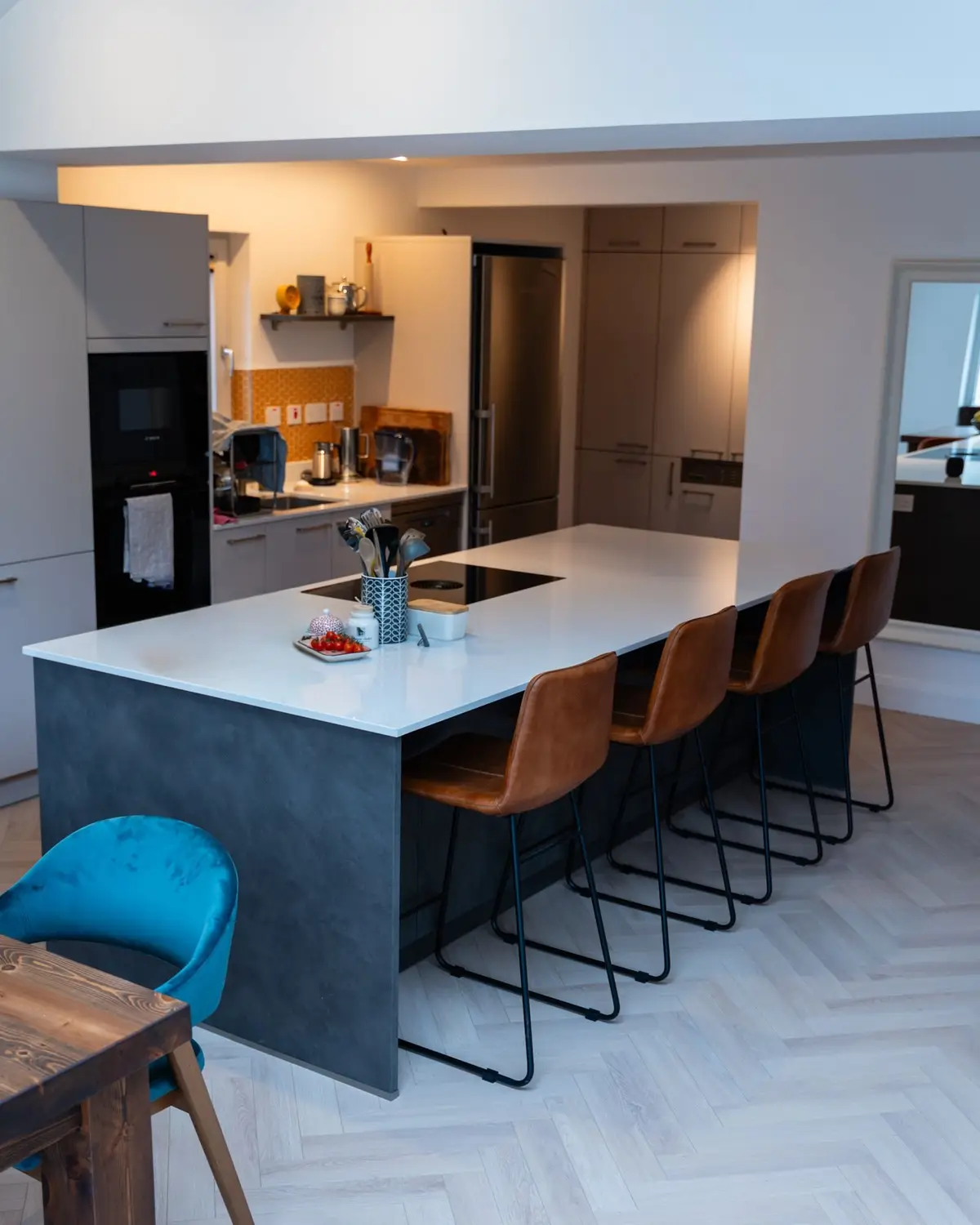 Kitchen and island wide
