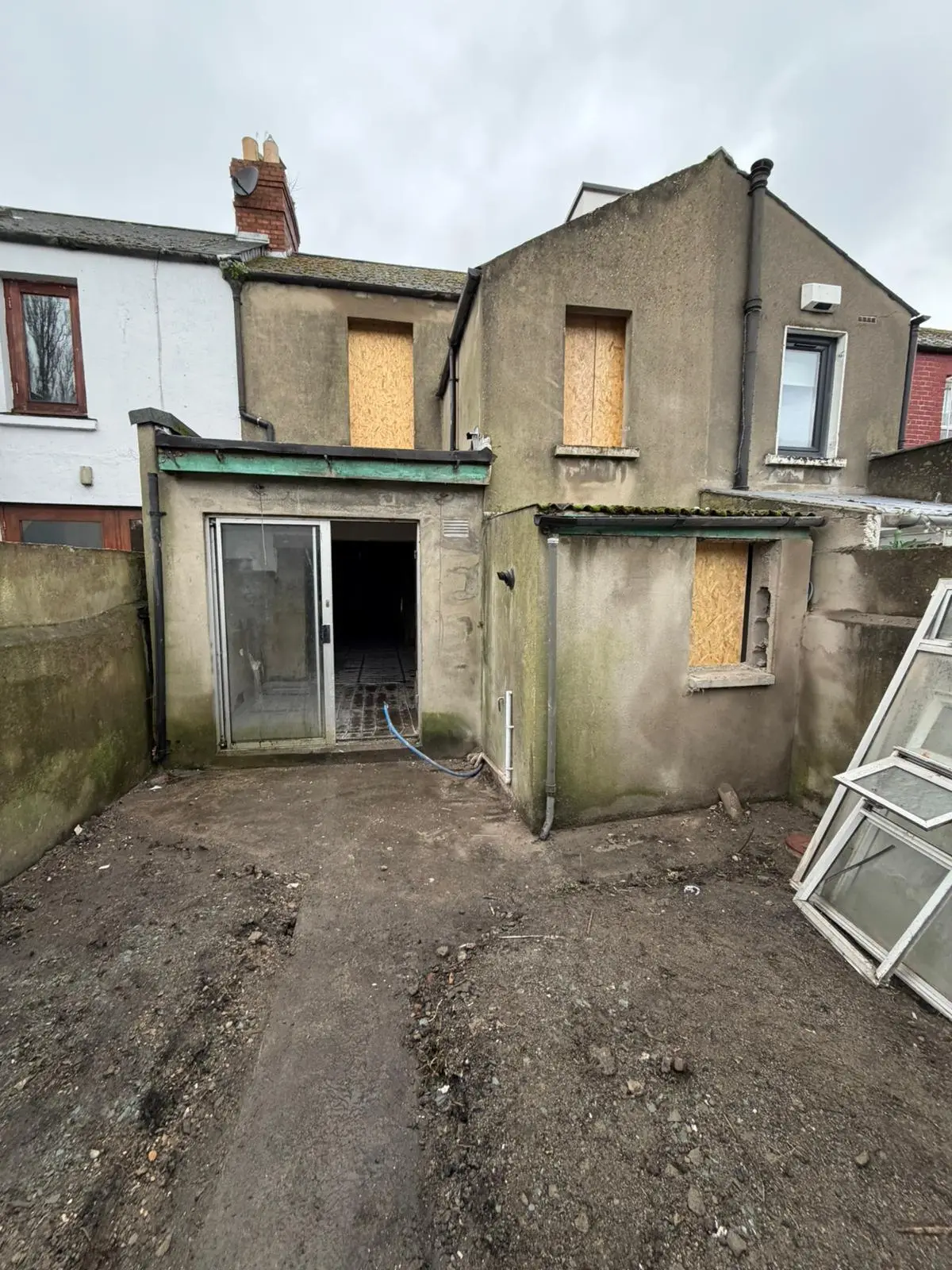 The rear of the house before the works