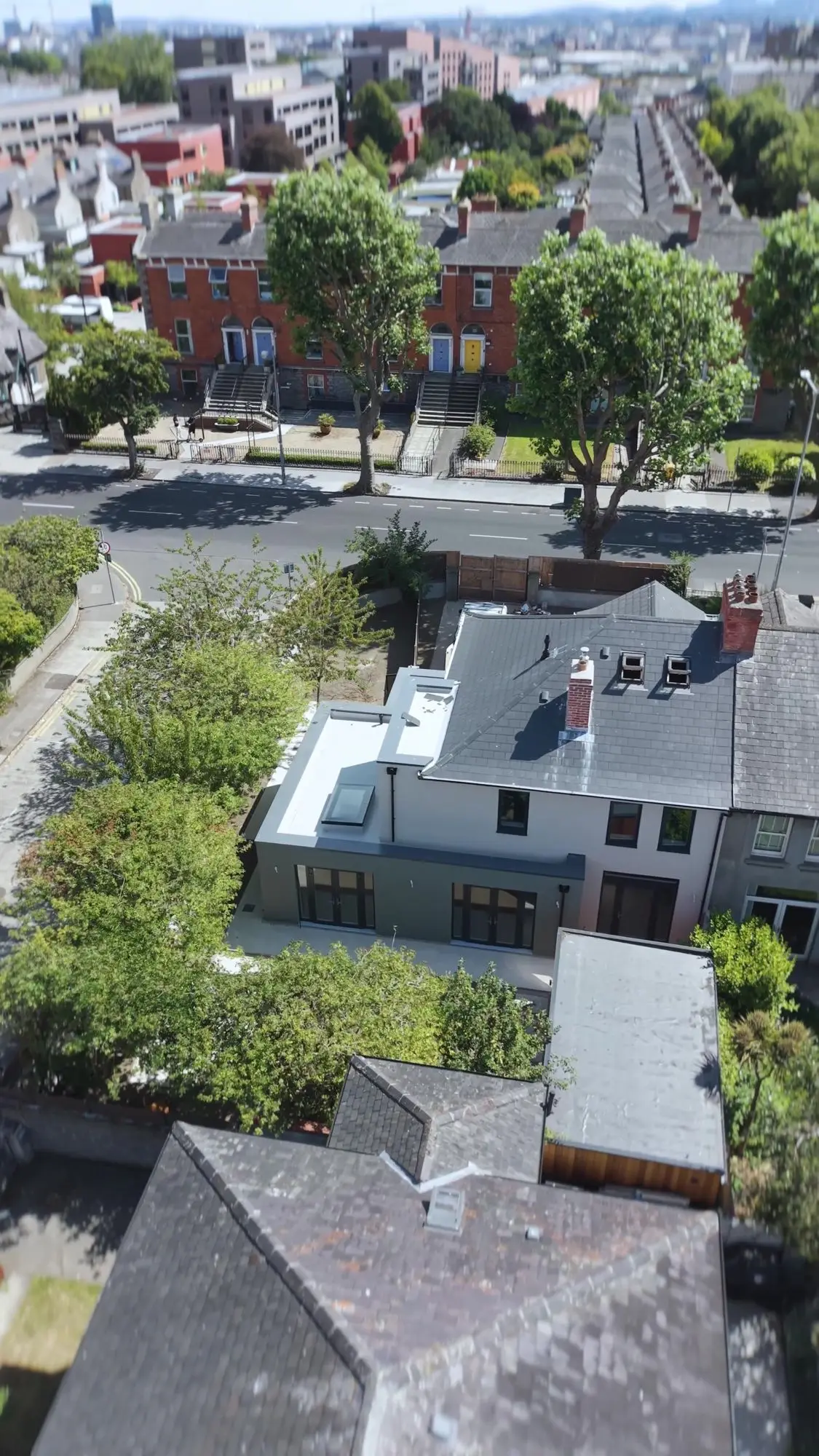 Aerial view of the finished garden, Phibsborough