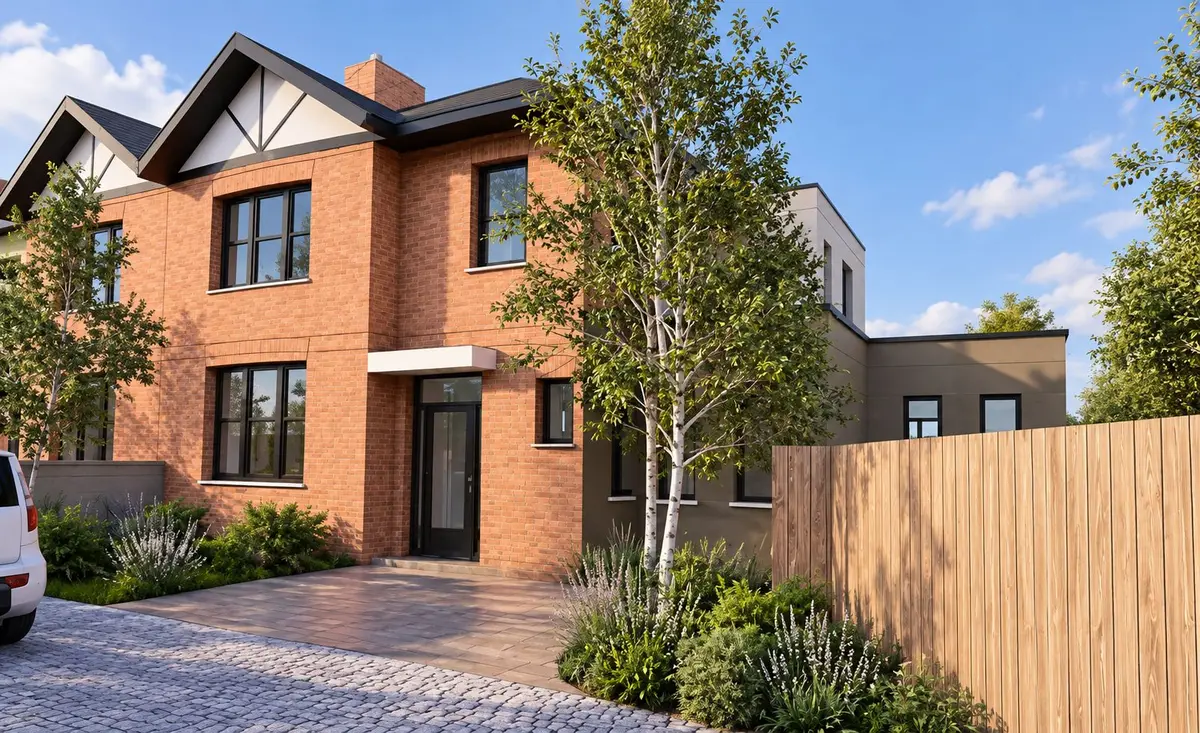 Front elevation render from the design stage, Phibsborough