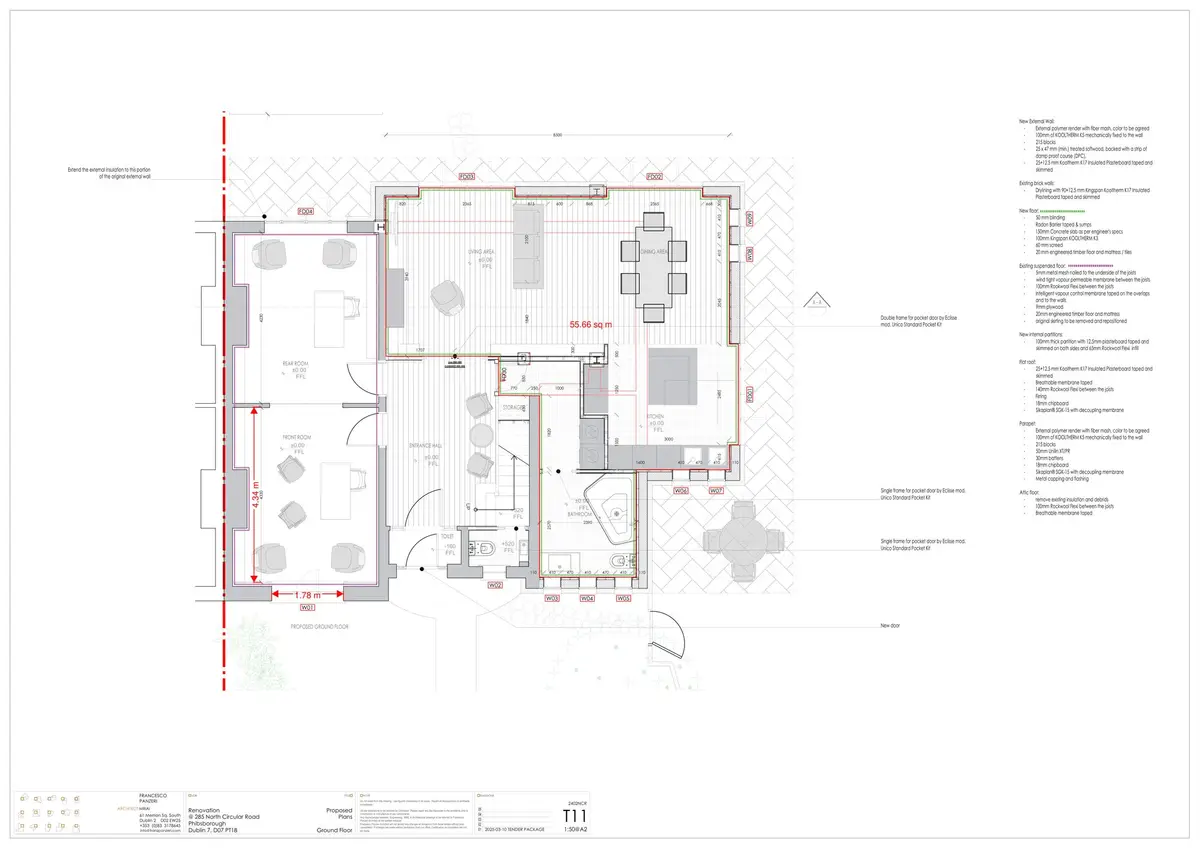 Proposed ground floor plan (tender package, Francesco Panzeri)
