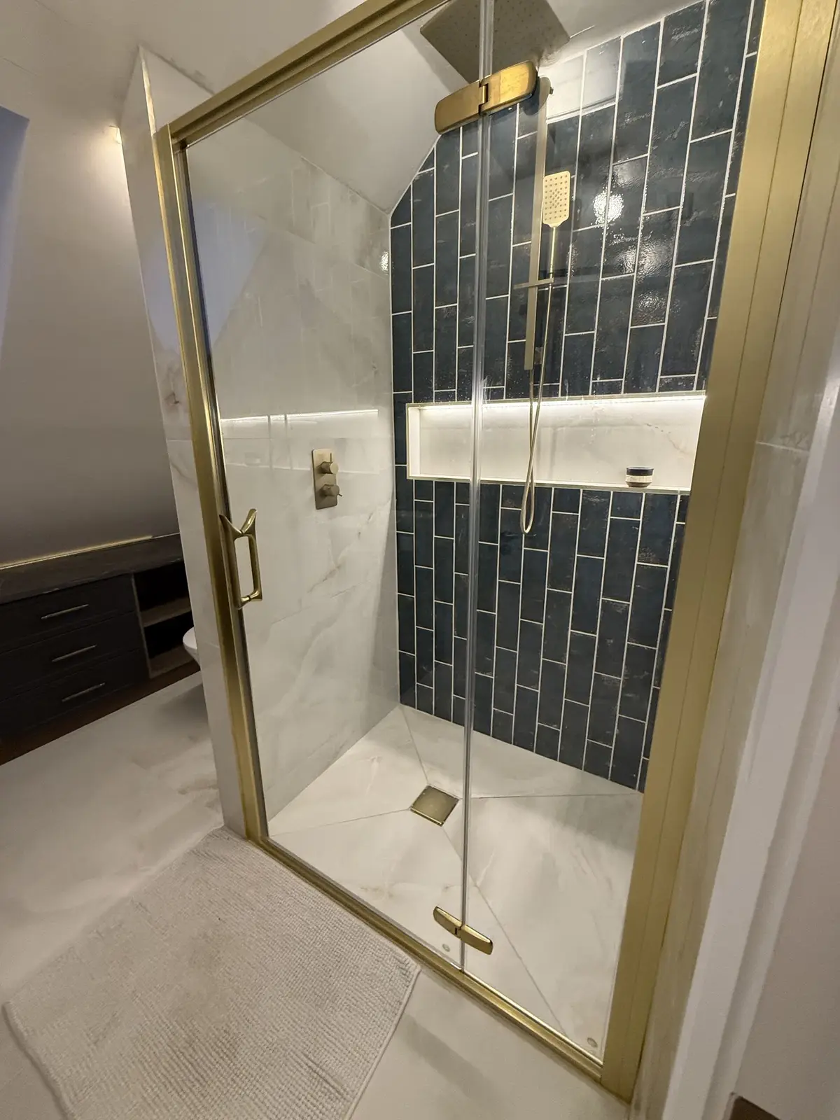 The shower as built, Rathcoole