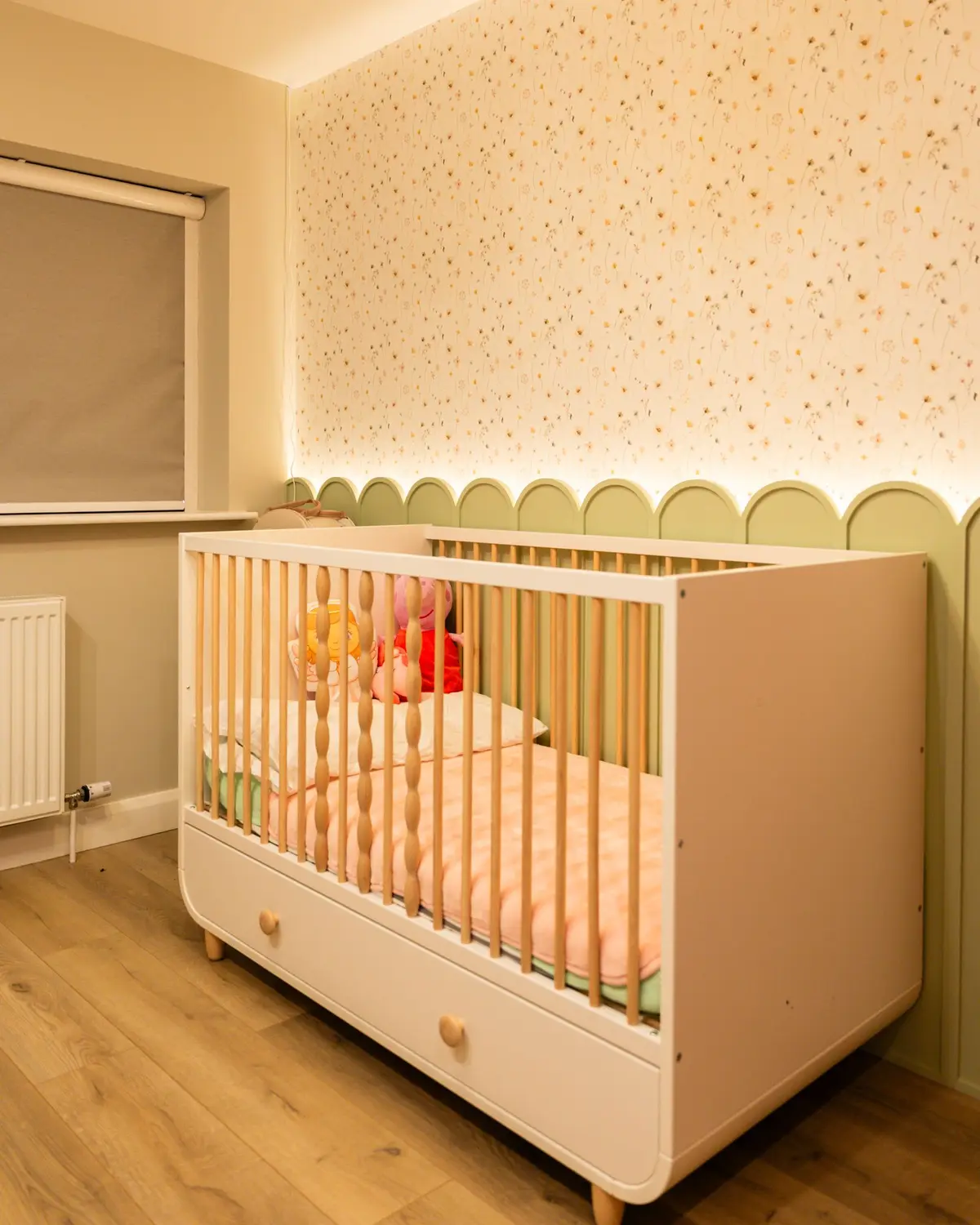 Nursery with scalloped panelling